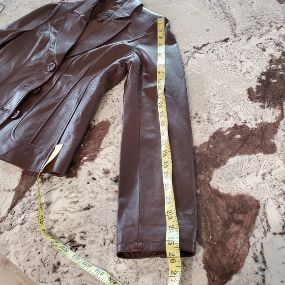 Vintage Leather Guess Brown Jacket - Picture 7 of 16